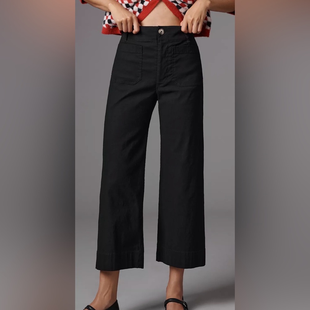Maeve Colette Anthropologie Black Trousers